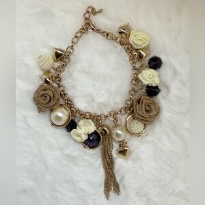 Elegant  Floral Charm Bracelet